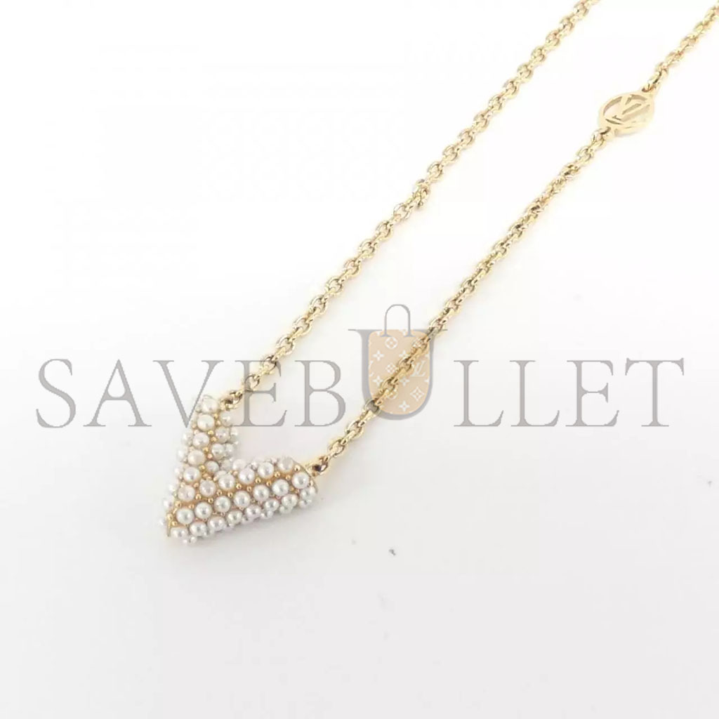 LOUIS VUITTON COLLIER ESSENTIAL V PERLE NECKLACE M68358